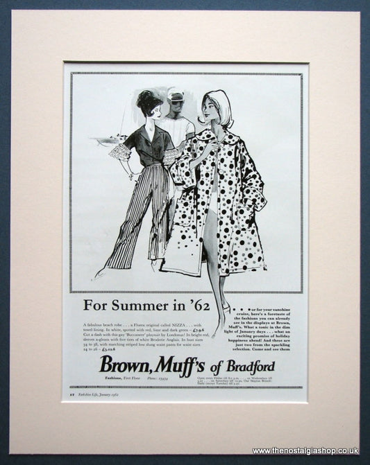 Brown Muff's Of Bradford 1962 Original Advert (ref AD977)