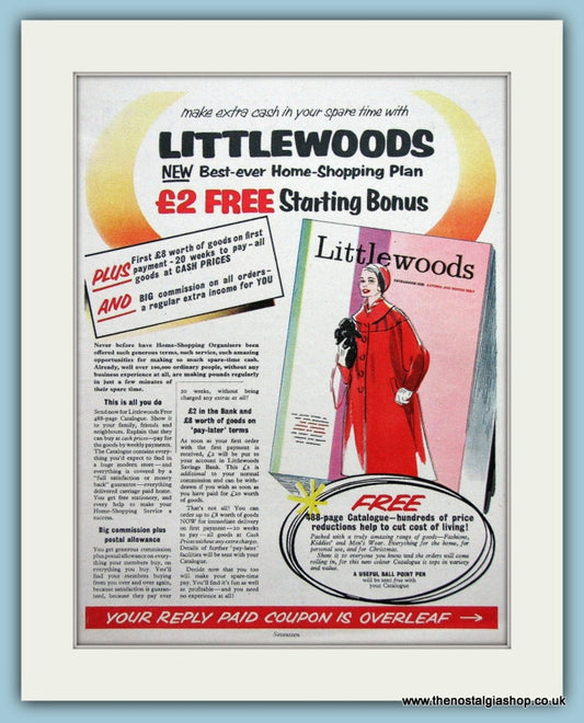 Littlewoods Catalogue Home Shopping Plan Original Advert 1950's (ref AD3661)