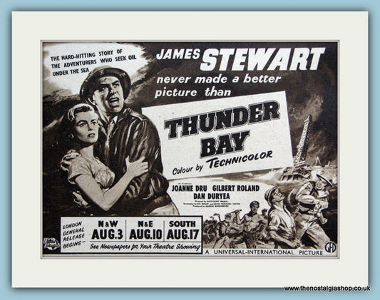 Thunder Bay starring James Stewart, 1953 Original Advert (ref AD3219)