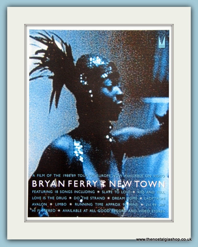 Bryan Ferry New Town 1989 Original Advert (ref AD3302)