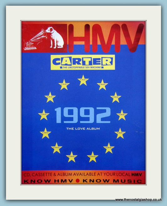 Carter The Love Album Original Music Advert 1992 (ref AD3782)