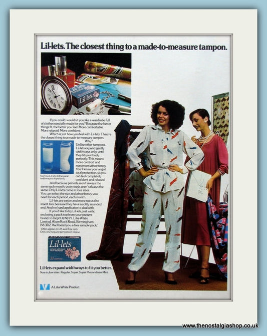 Lil-lets Tampon 1977 Original Advert (ref AD4536)
