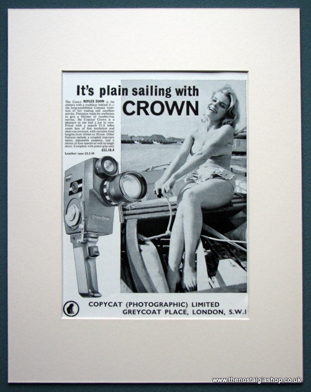 Crown Reflex Zoom Camera. Original advert 1963 (ref AD1053)