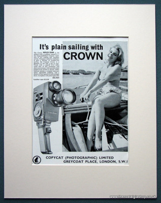 Crown Reflex Zoom Camera. Original advert 1963 (ref AD1053)