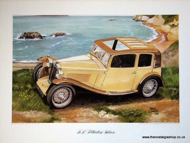 MG KN, Pillarless Saloon. Classic Large Car Print.