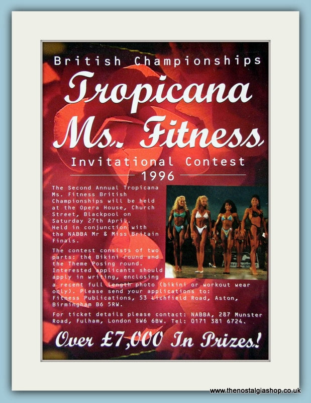 Tropicana Ms Fitness Original Advert 1996 (ref AD3921)
