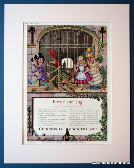 Guinness Alice In Wonderland 1954 Original Advert (ref AD1145)