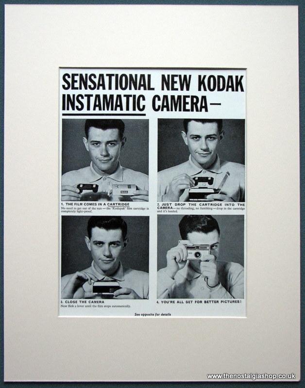 Kodak Instamatic 400 Original double advert 1963 (ref AD1032)