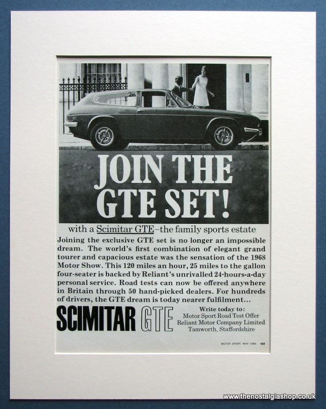 Scimitar GTE  1969 Original Advert (ref AD1617)