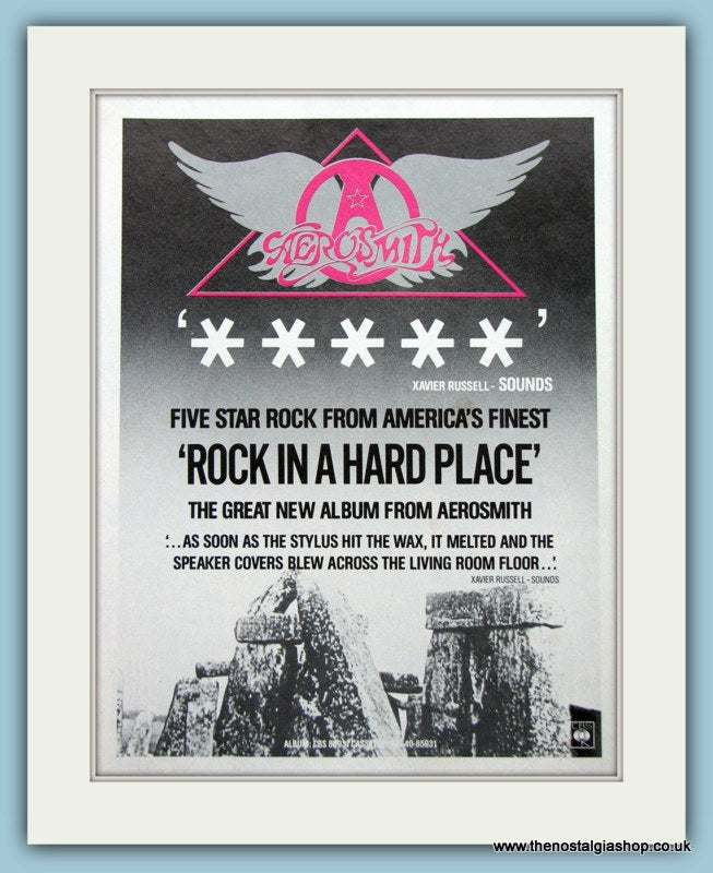 Aerosmith Rock In A Hard Place. Original Advert 1982 (ref AD3121)