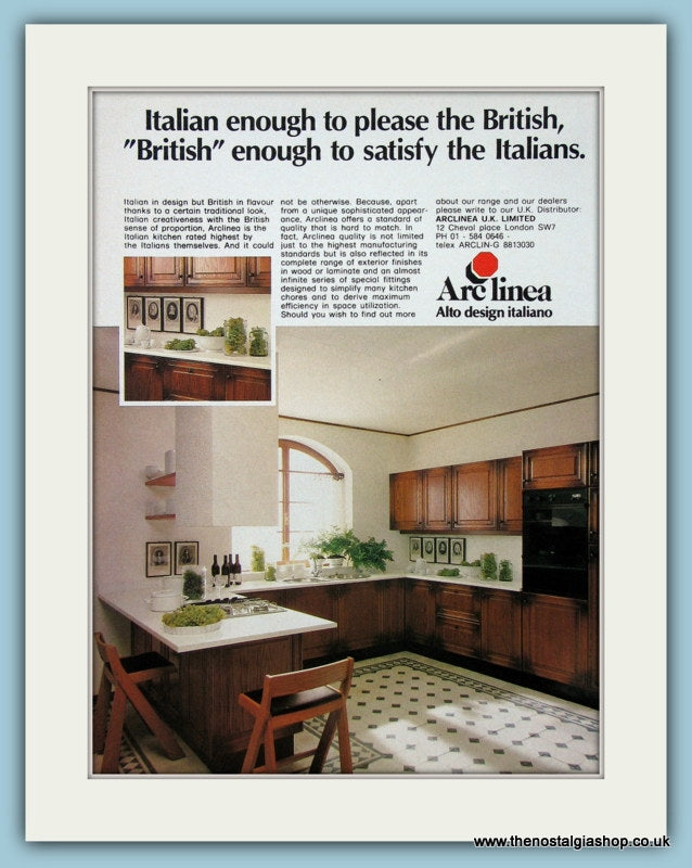 Arc Linea Kitchen Furniture Original Advert 1981 (ref AD2799)