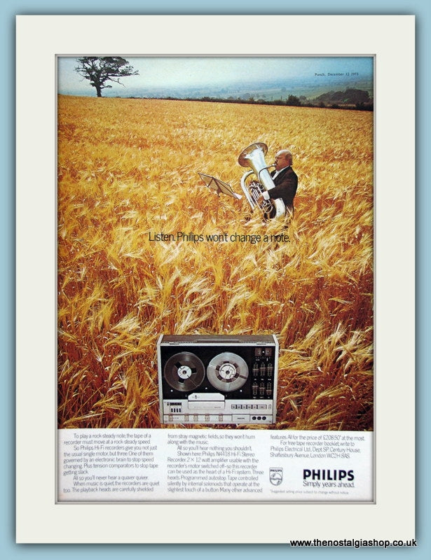 Philips Hi-Fi Recorder Original Advert 1973 (ref AD3872)