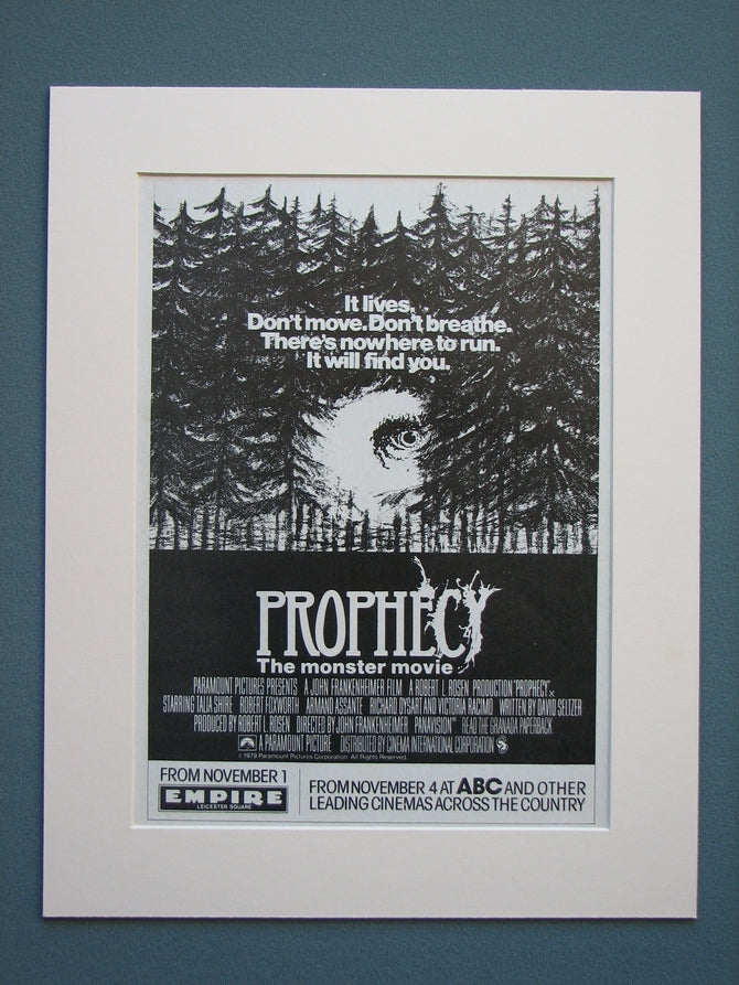 Prophecy The Monster Movie 1979 Original advert (ref AD603)