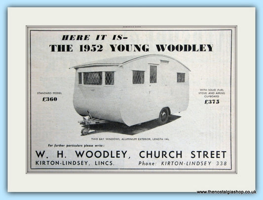 Young Woodley Caravan Original Advert 1952 (ref AD5046)