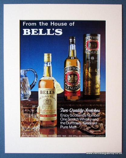Bell's Scotch Whisky. Set of 3 Original adverts 1976 & 1985 (ref AD1191)