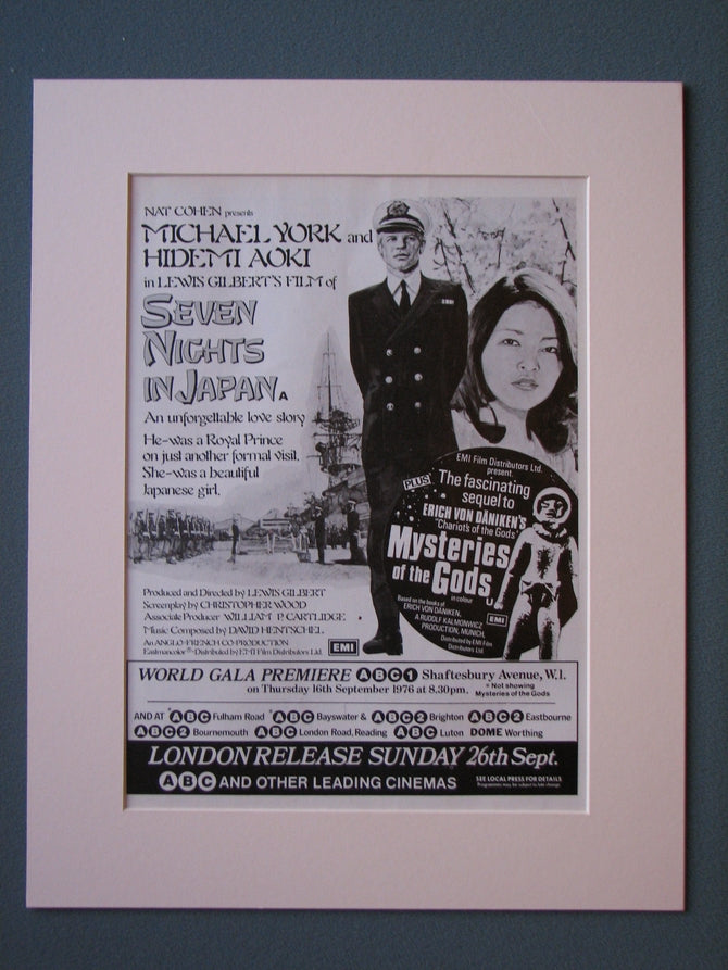 Seven Nights in Japan 1976 Original advert (ref AD531)