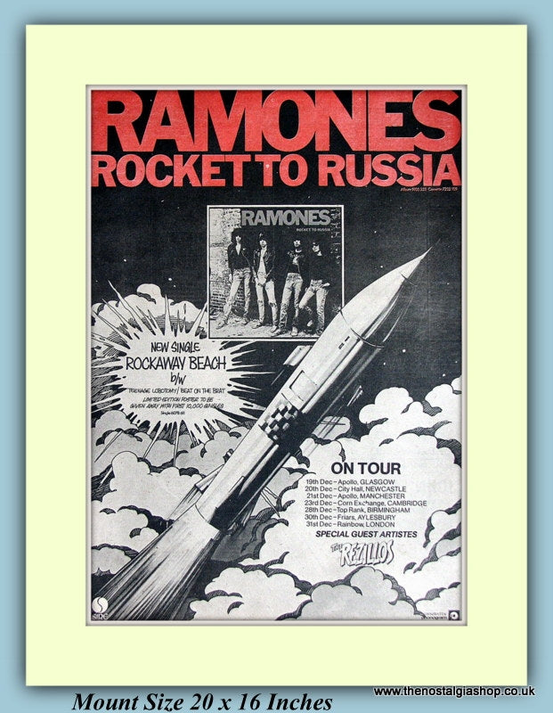 Ramones Rocket To Russia Original Advert 1977 (ref AD9075)