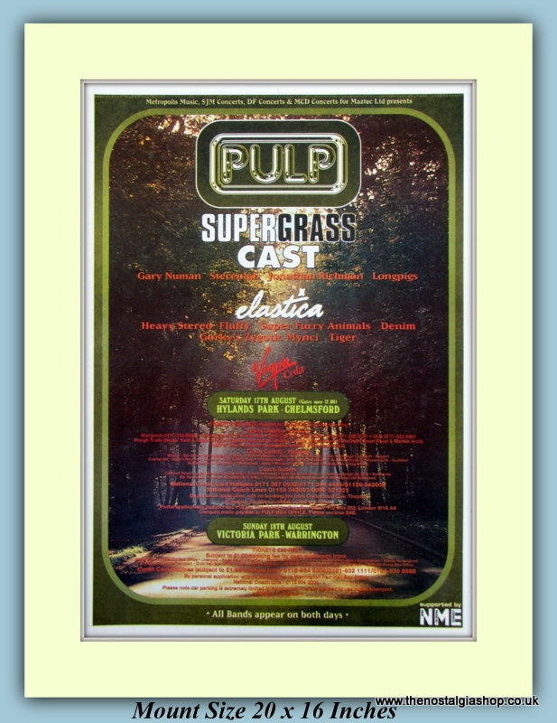 Pulp Supergrass Cast Original Advert 1996 (ref AD9052)