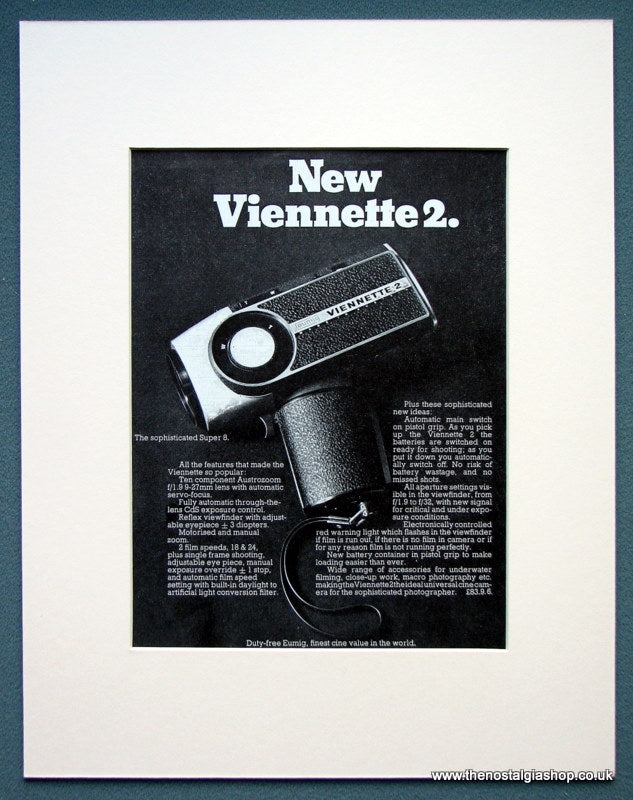 Viennette 2 Eumig 1968 Original Advert (AD1065)