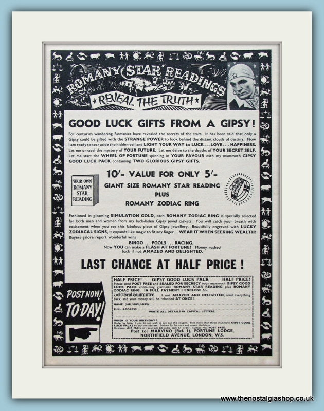 Romany Star Readings 1963 Original Advert (ref AD4537)