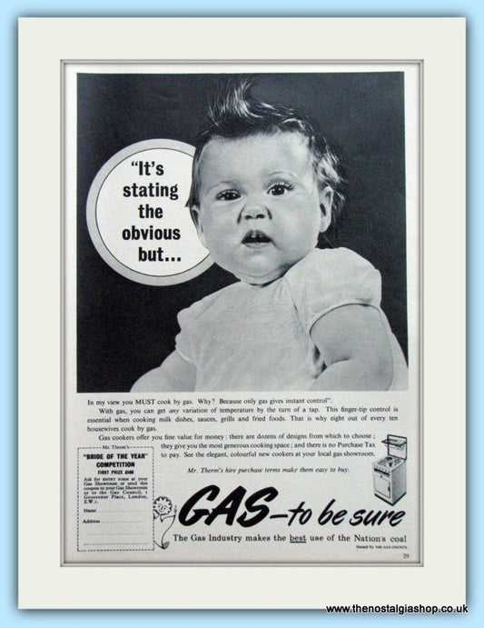 Gas. Original Advert 1955 (ref AD4772)