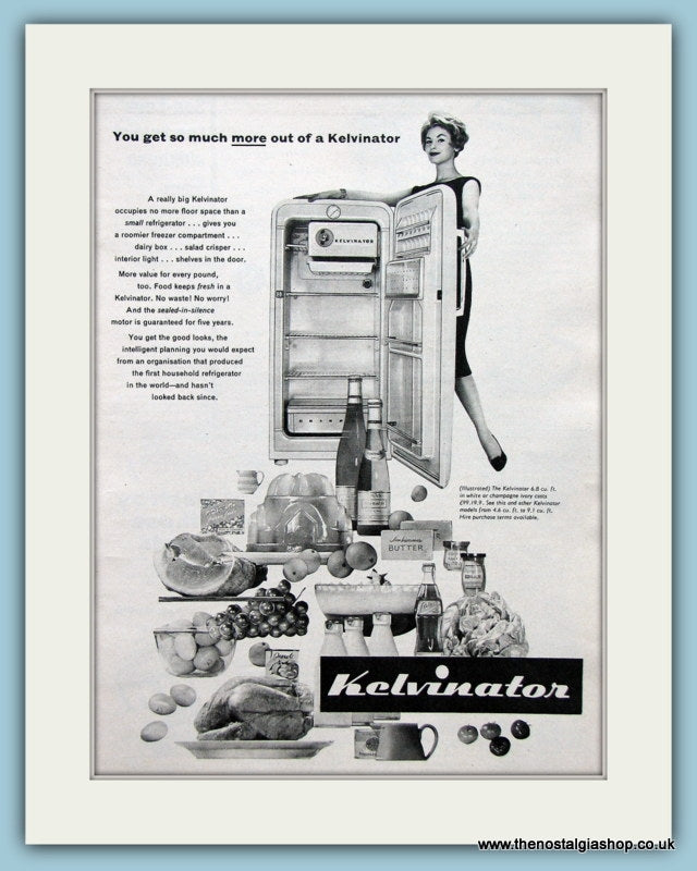 Kelvinator Refrigerators. Set of 2 Original Adverts 1950s (ref AD2571)