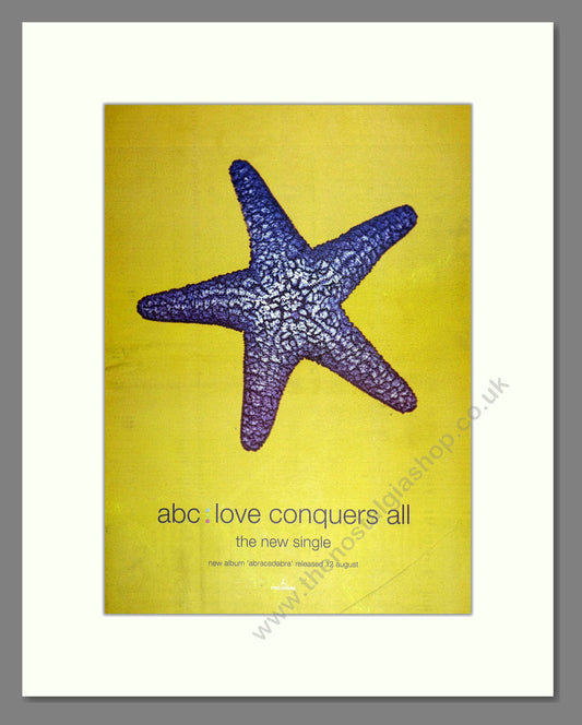 ABC - Love Conquers All. Vintage Advert 1991 (ref AD16004)