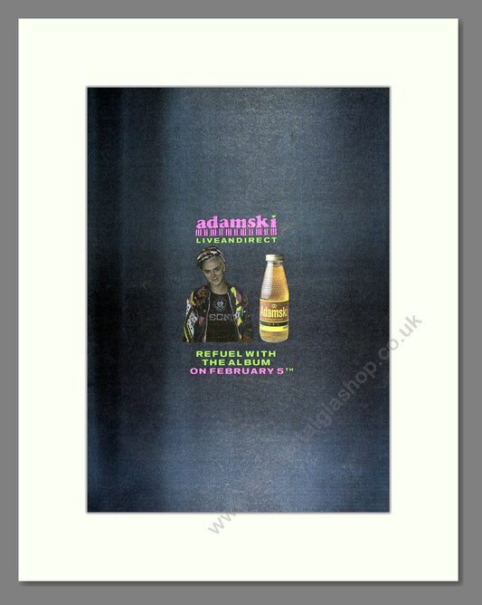 Adamski - Liveandirect. Vintage Advert 1990 (ref AD16025)
