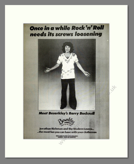 Beserkley - Self Titled. Vintage Advert 1977 (ref AD16147)