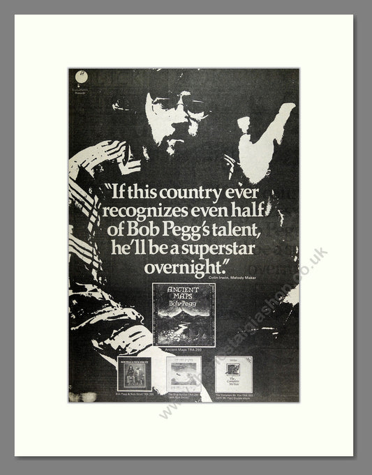 Bob Pegg - Ancient Maps. Vintage Advert 1975 (ref AD16150)