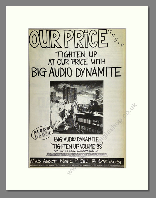 Big Audio Dynamite - Tighten Up. Vintage Advert 1988 (ref AD16158)