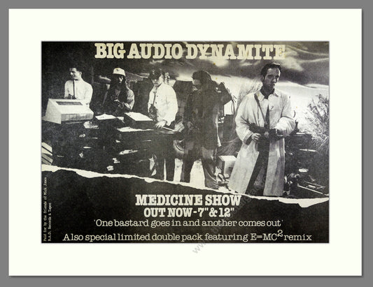 Big Audio Dynamite - Medicine Show. Vintage Advert 1986 (ref AD16159)