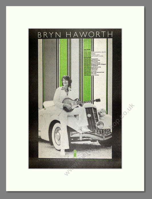Bryn Haworth - Sunny Side of the Street UK Tour. Vintage Advert 1975 (ref AD16172)