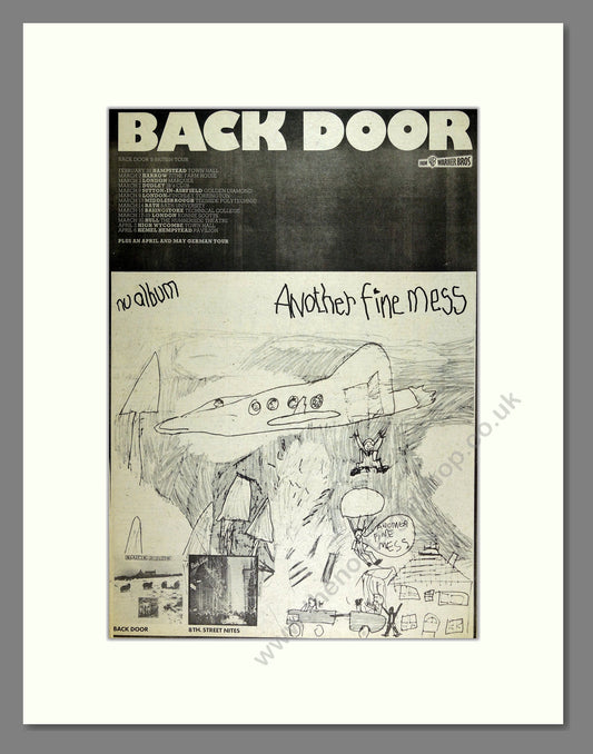 Back Door - Another Fine Mess UK Tour. Vintage Advert 1975 (ref AD16181)