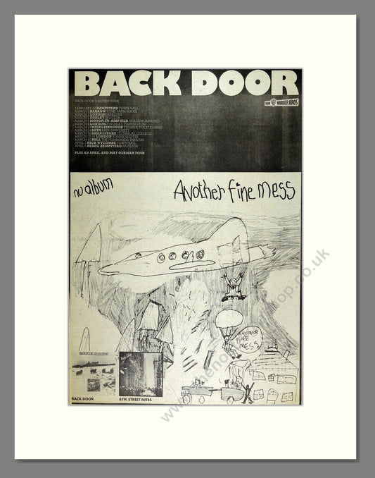 Back Door - Another Fine Mess UK Tour. Vintage Advert 1975 (ref AD16181)