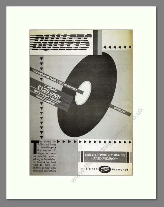 Bullets - Self Titled. Vintage Advert 1985 (ref AD16186)