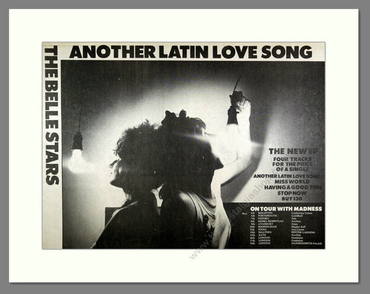 Belle Stars - Another Latin Love Song (UK Tour). Vintage Advert 1981 (ref AD16196)