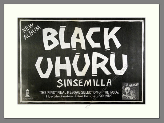 Black Uhuru - Sinsemilla. Vintage Advert 1980 (ref AD16198)