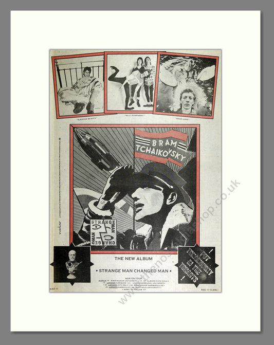 Bram Tchaikovsky - Strange Man Changed Man. Vintage Advert 1979 (ref AD16202)