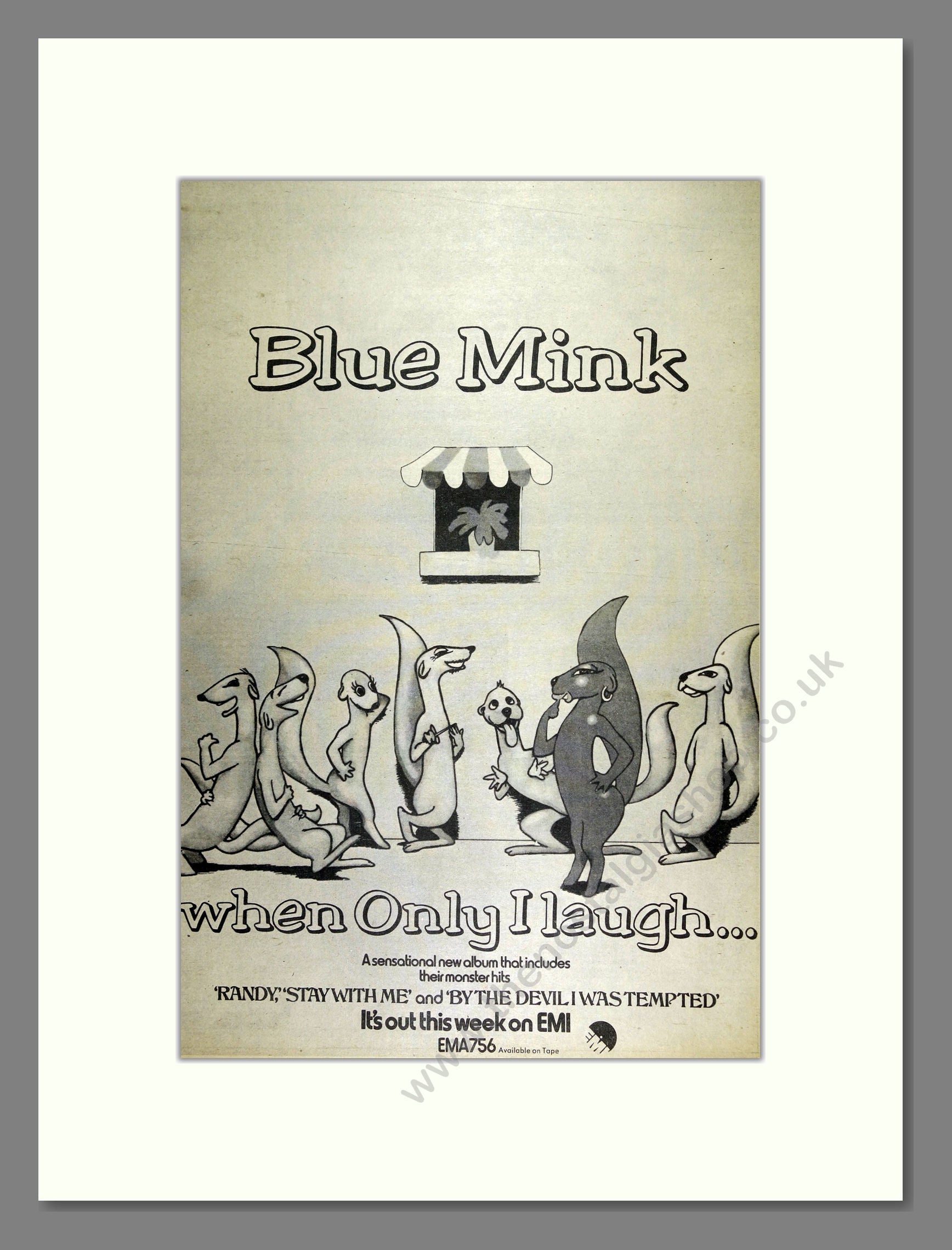 Blue Mink - When Only I Laugh. Vintage Advert 1973 (ref AD16206)