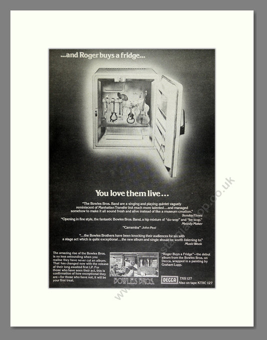 Bowes Brothers (The) - Roger Buys a Fridge. Vintage Advert 1978 (ref AD16209)