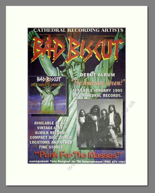 Bad Biscut - The American Dream. Vintage Advert 1994 (ref AD16242)