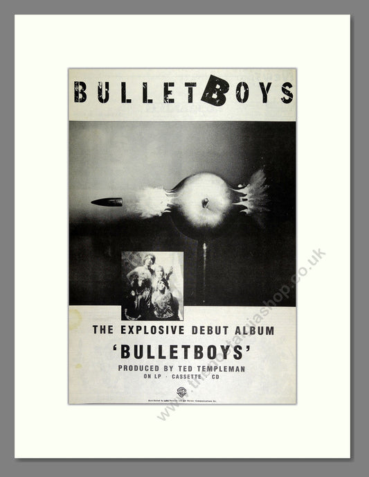 Bullet Boys - Debut Album. Vintage Advert 1988 (ref AD16248)
