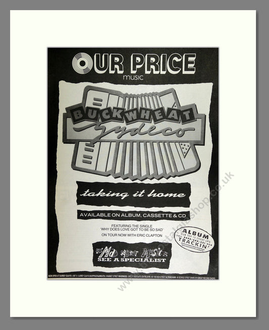 Buckwheat - Taking it Home. Vintage Advert 1989 (ref AD16257)