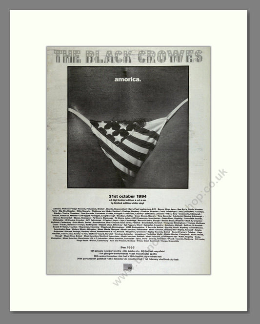 Black Crowes (The) - Amorica. Vintage Advert 1994 (ref AD16261)