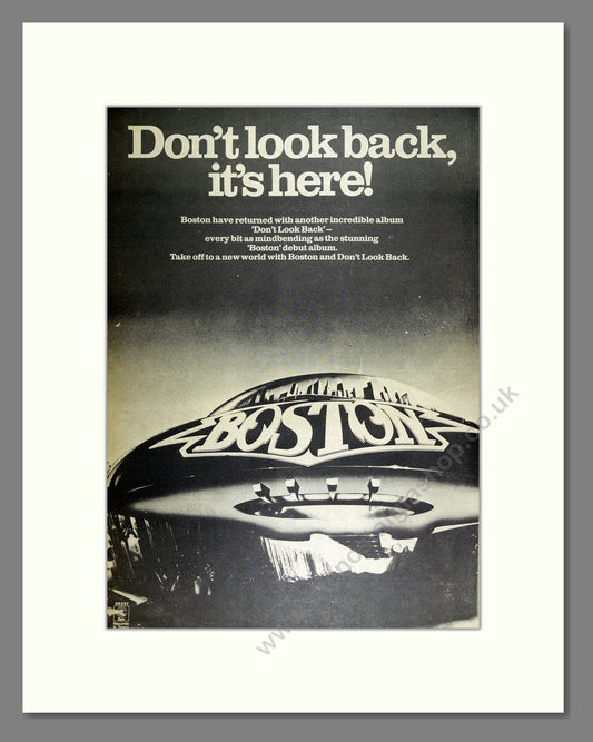 Boston - Don't Look Back . Vintage Advert 1978 (ref AD16265)