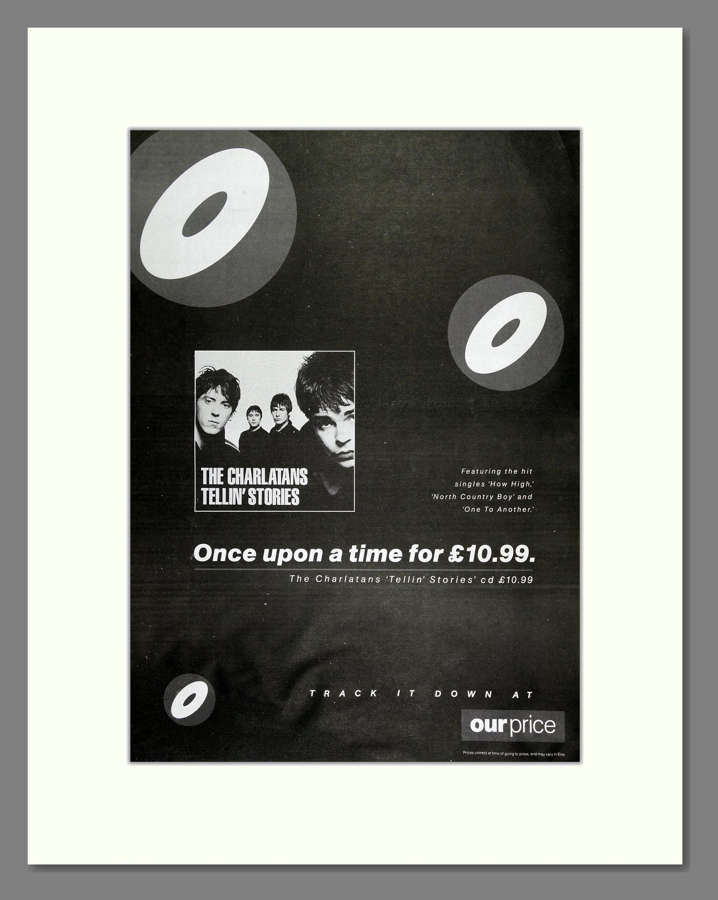 Charlatans (The) - Tellin' Stories. Vintage Advert 1997 (ref AD16269)