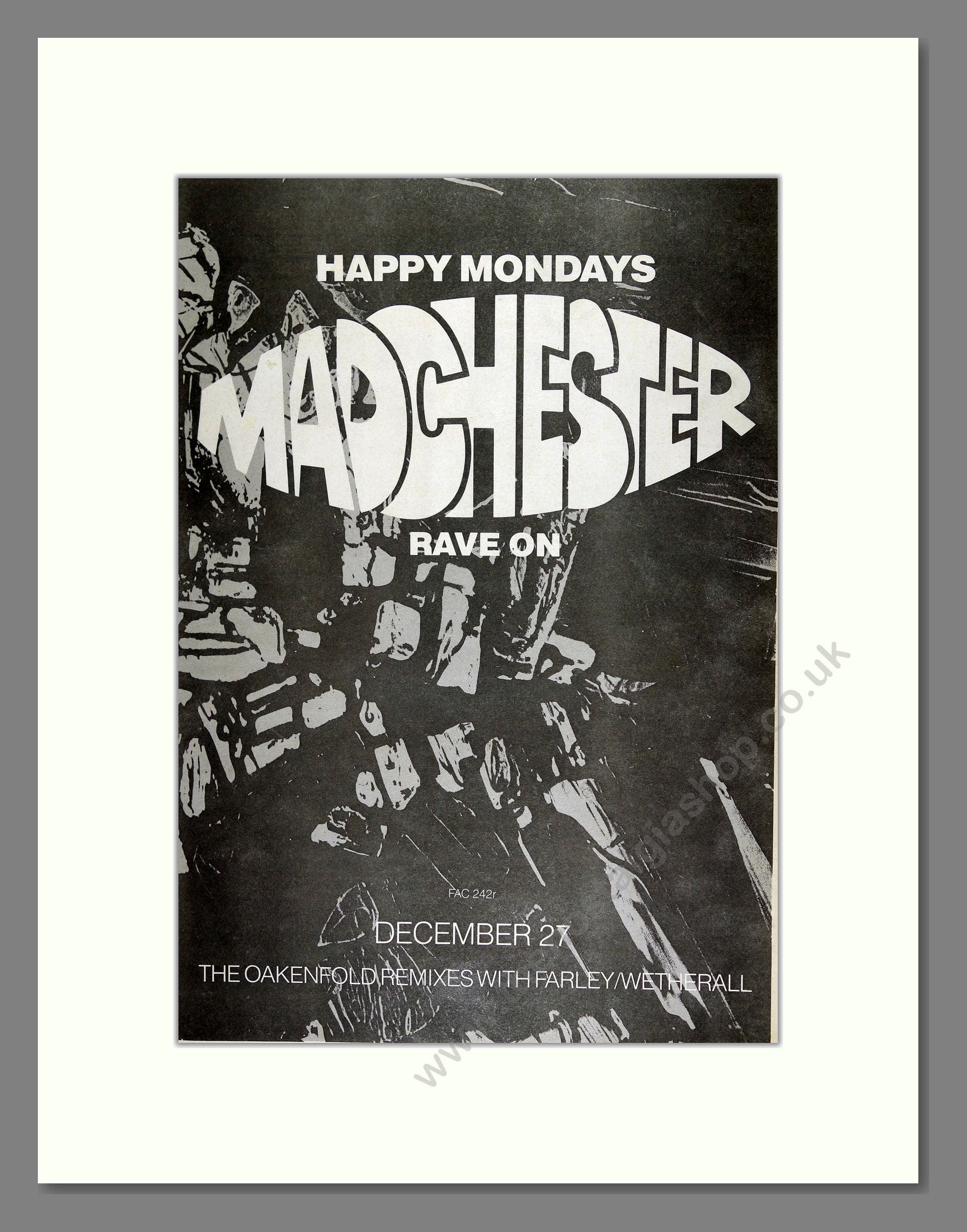 Happy Mondays Madchester Rave On Vintage Advert 1990 ref AD16424 happy-mondays-madchester-rave-on-vintage-advert-1990-ref-ad16424