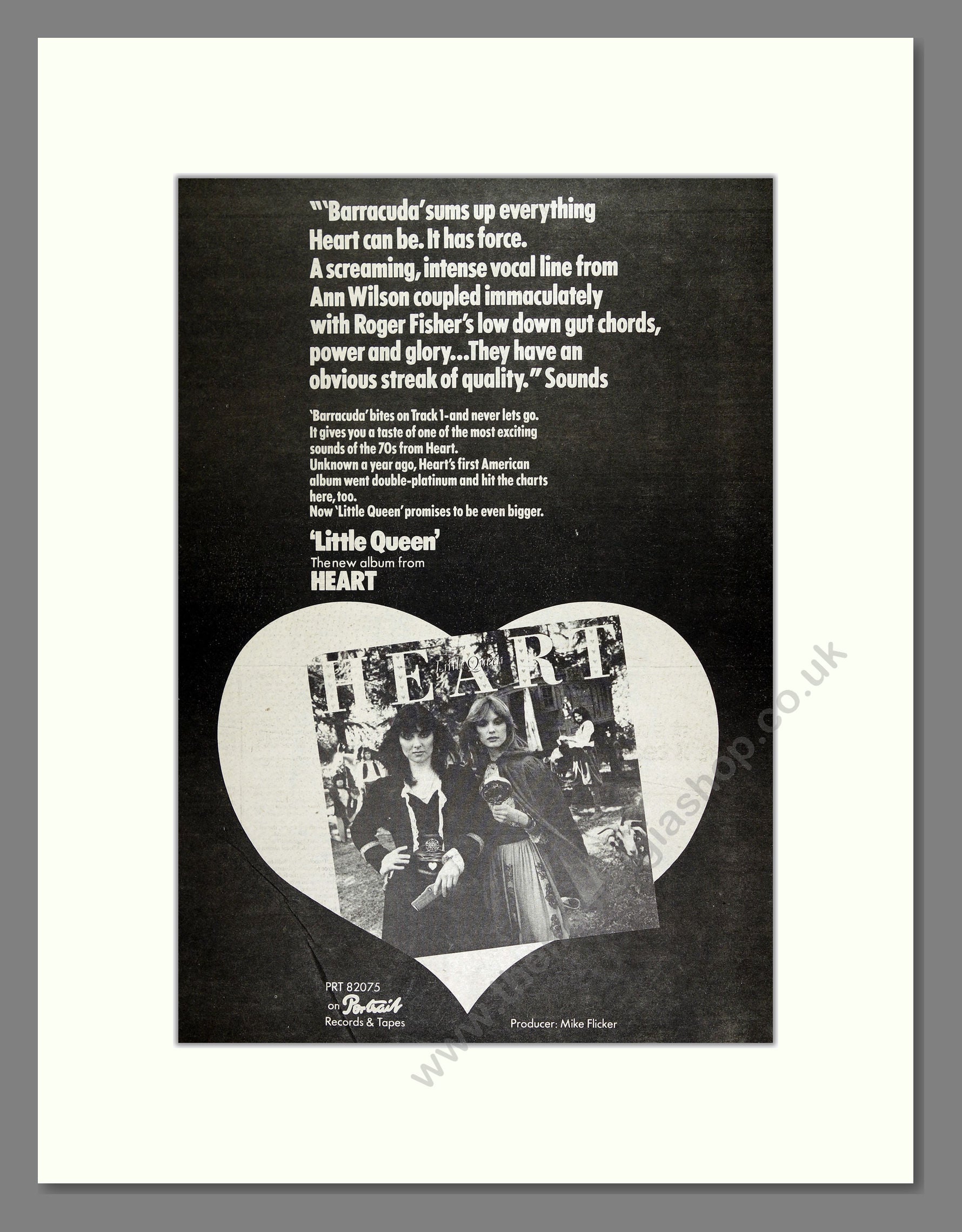 Heart - Little Queen. Vintage Advert 1977 (ref AD16427)