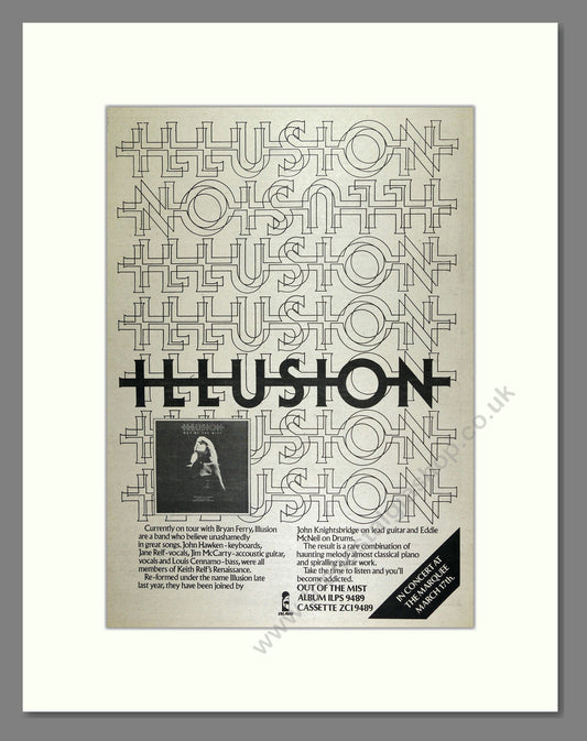 Illusion - Out of the Mist. Vintage Advert 1977 (ref AD16441)